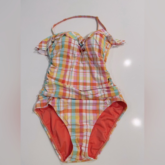 Bleu Rod Beattie Hip to Be Square Shirred Ruffle Bandeau One-Piece - Picture 3 of 12